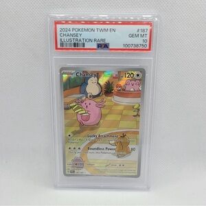 Chansey 187 Twilight Masquerade
PSA 10 Pokemon Card